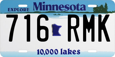 MN license plate 716RMK