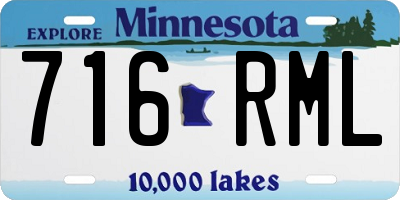 MN license plate 716RML
