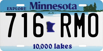MN license plate 716RMO