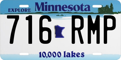 MN license plate 716RMP