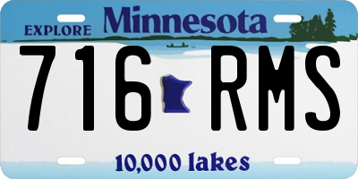 MN license plate 716RMS