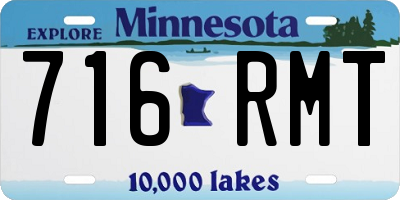 MN license plate 716RMT
