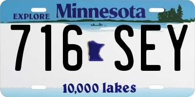 MN license plate 716SEY