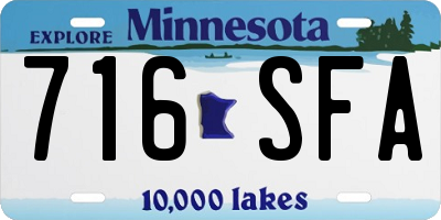 MN license plate 716SFA