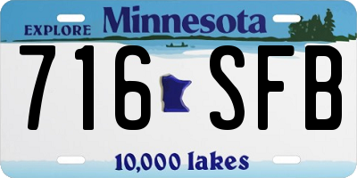 MN license plate 716SFB
