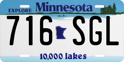 MN license plate 716SGL