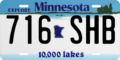 MN license plate 716SHB