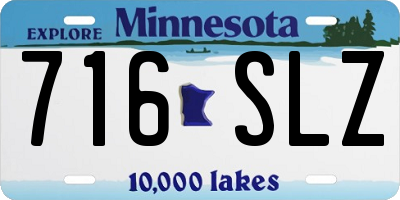 MN license plate 716SLZ