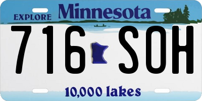 MN license plate 716SOH