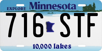 MN license plate 716STF