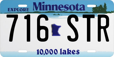 MN license plate 716STR