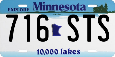 MN license plate 716STS