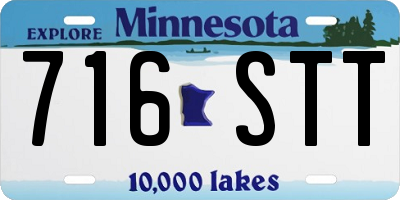 MN license plate 716STT