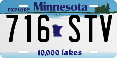 MN license plate 716STV