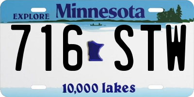 MN license plate 716STW