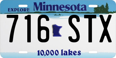 MN license plate 716STX