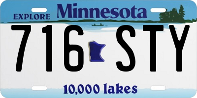 MN license plate 716STY