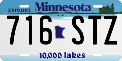MN license plate 716STZ