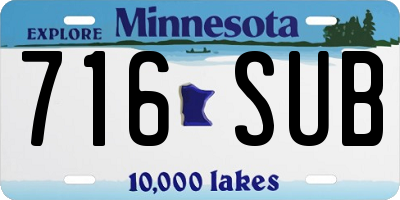 MN license plate 716SUB
