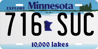 MN license plate 716SUC