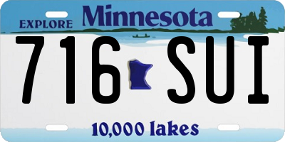 MN license plate 716SUI