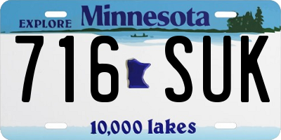 MN license plate 716SUK