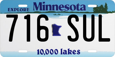 MN license plate 716SUL