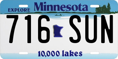 MN license plate 716SUN