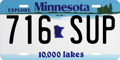 MN license plate 716SUP