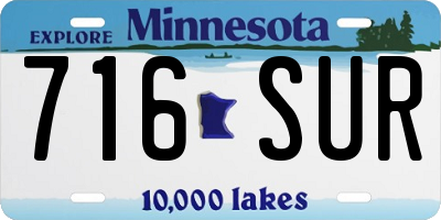 MN license plate 716SUR