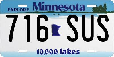 MN license plate 716SUS