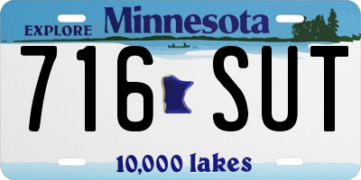 MN license plate 716SUT