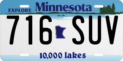 MN license plate 716SUV