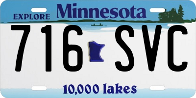 MN license plate 716SVC