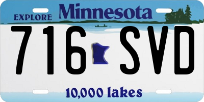 MN license plate 716SVD