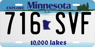 MN license plate 716SVF