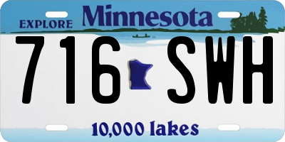 MN license plate 716SWH