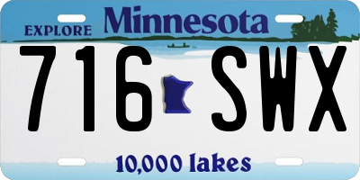 MN license plate 716SWX