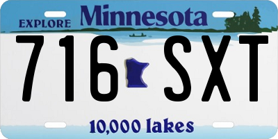 MN license plate 716SXT
