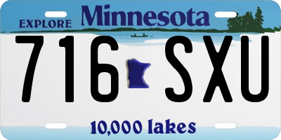 MN license plate 716SXU