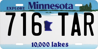 MN license plate 716TAR