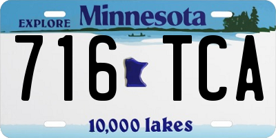MN license plate 716TCA