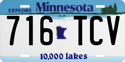 MN license plate 716TCV