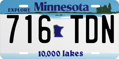 MN license plate 716TDN