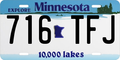 MN license plate 716TFJ
