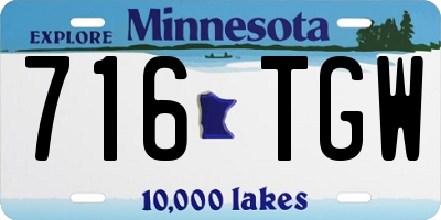 MN license plate 716TGW