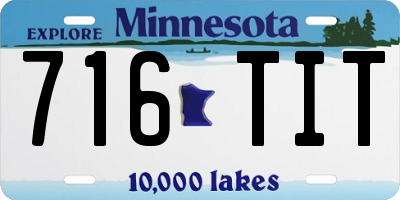 MN license plate 716TIT