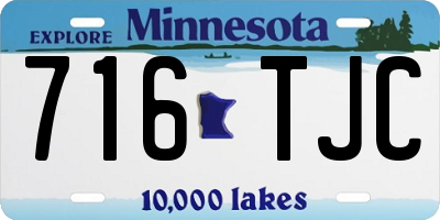 MN license plate 716TJC