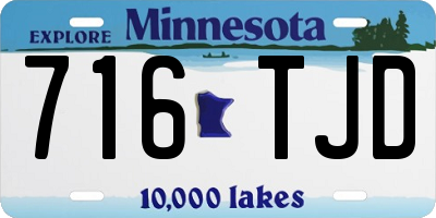 MN license plate 716TJD