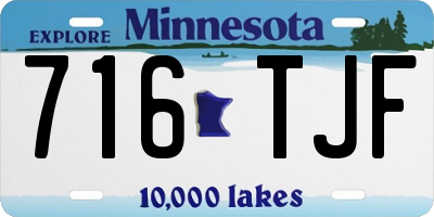 MN license plate 716TJF